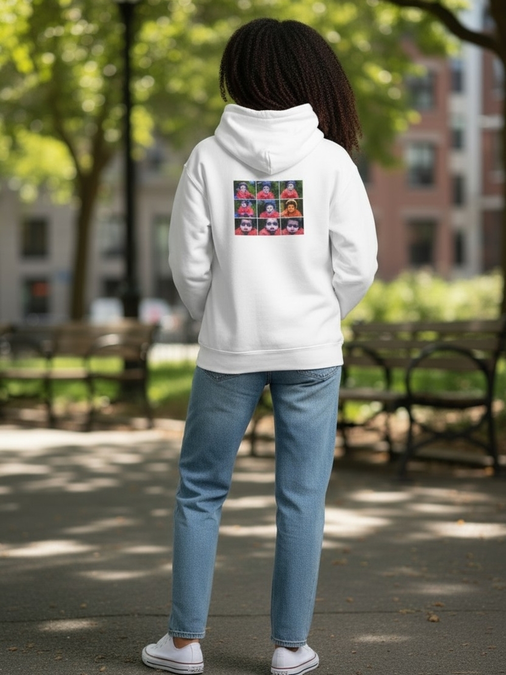 NWOT White Cozy Hoodie & Jogger Set with Pink "At Least We Have This" Script - Picture 4 of 8